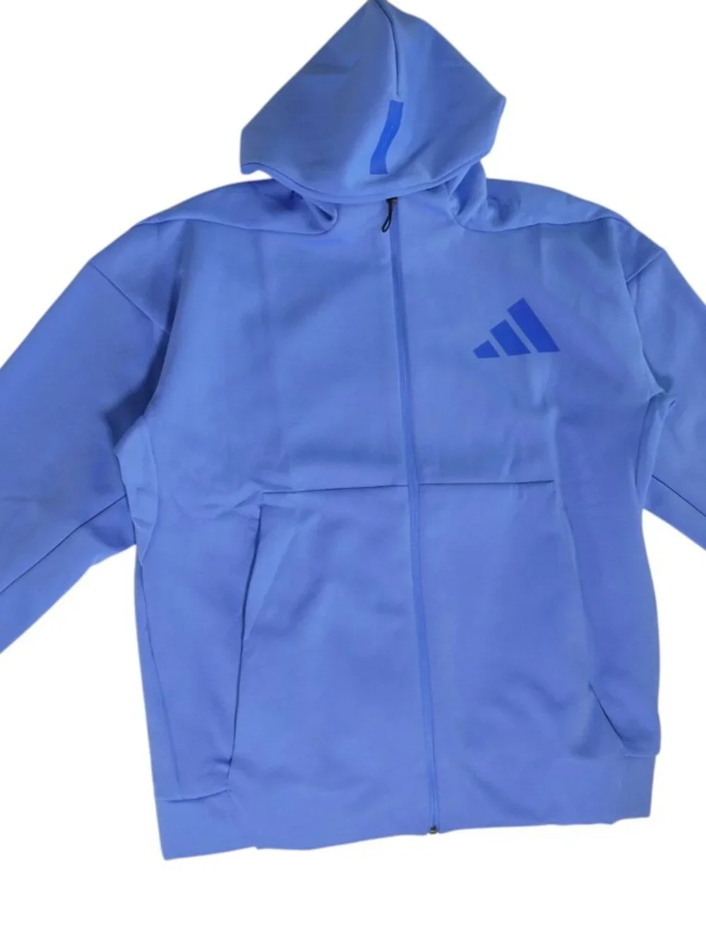 Adidas Men’s Blue Fusion Hoodie Jacket JW4717 Size M | Full Zip‎ Athletic Hoodie